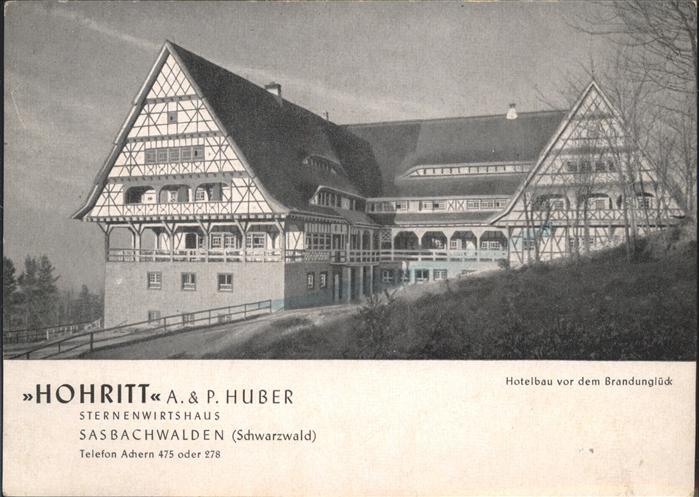 Sasbachwalden Achern Ortenaukreis BW Hohrictt