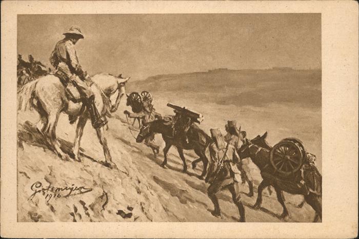 Gebirgsjaeger Maschinengewehrtransport im Gebirge