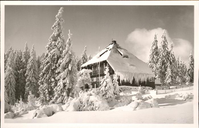 Seebach Ottenhoefen Schwarzwald Darmstädter Hütte im Winter