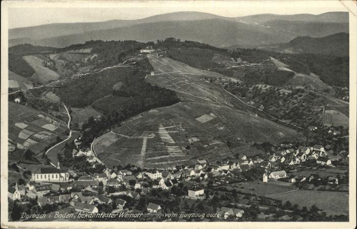 Durbach Weinort Flugaufnahme