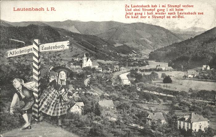 Lautenbach Renchtal Teilansicht Trachten