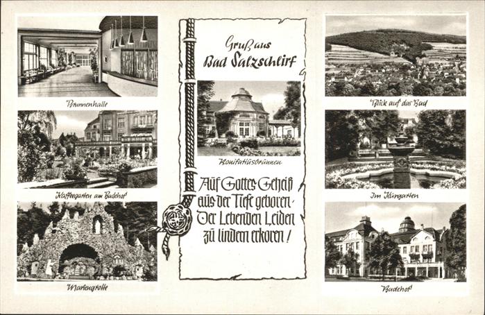 Bad Salzschlirf Bonifatiusbrunnen Badehof Kurgarten Mar