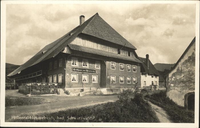 Hoellental Schwarzwald Gasthaus Himmelreich