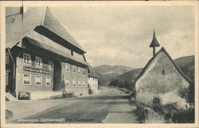 Hoellental Schwarzwald Gasthaus Himmelreich