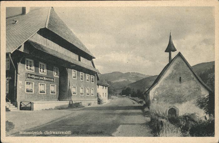 Hoellental Schwarzwald Gasthaus Himmelreich