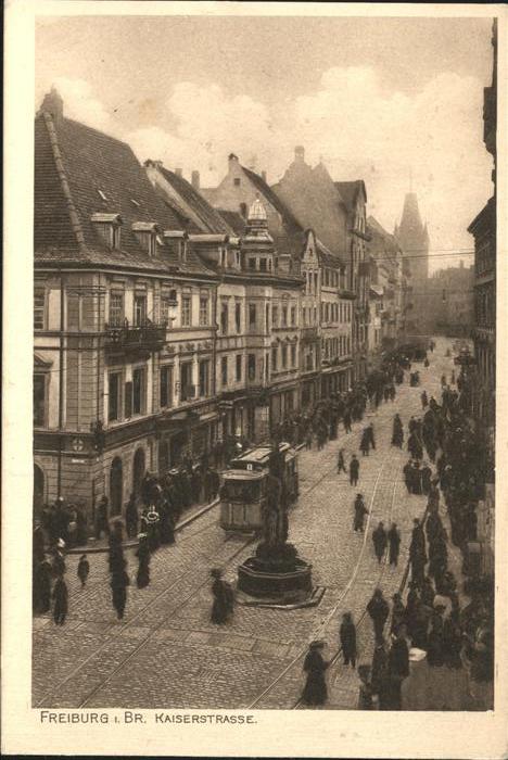 Freiburg Breisgau Kaiserstrasse Strassenbahn