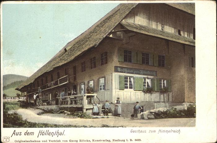 Hoellental Schwarzwald Gasthaus Himmelreich