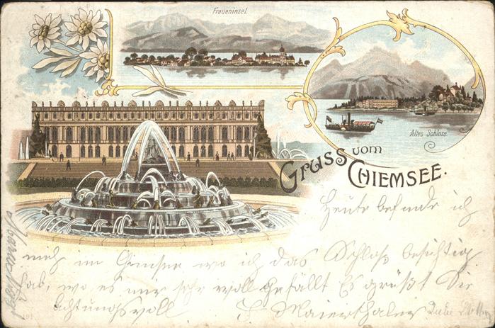 Chiemsee Bayern Springbrunnen Fraueninsel