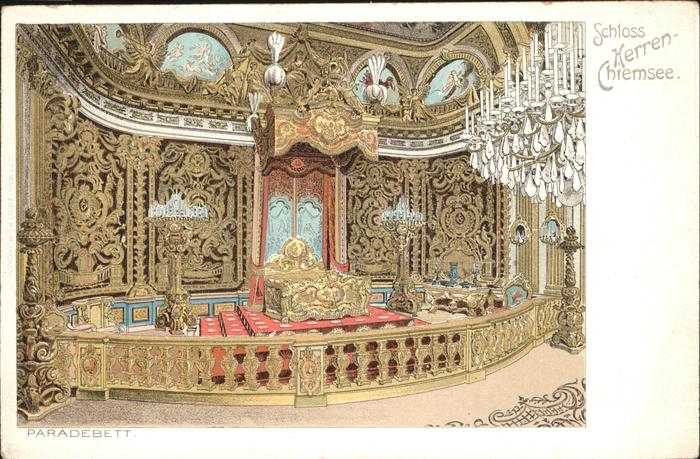 Herrenchiemsee Bayern Schloss Paradebett