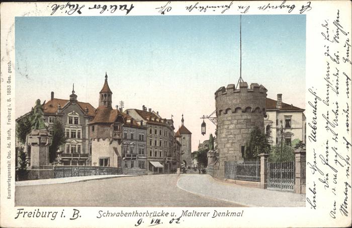 Freiburg Breisgau Schwabentorbrücke Malterer Denkmal