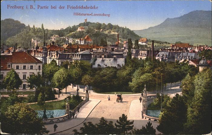 Freiburg Breisgau Friedrichsbrücke Hildaturm Loretto