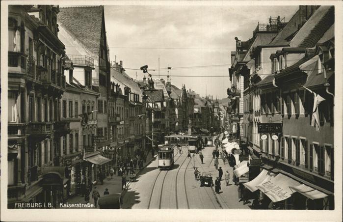 Freiburg Breisgau Kaiserstraße Straßenbahn