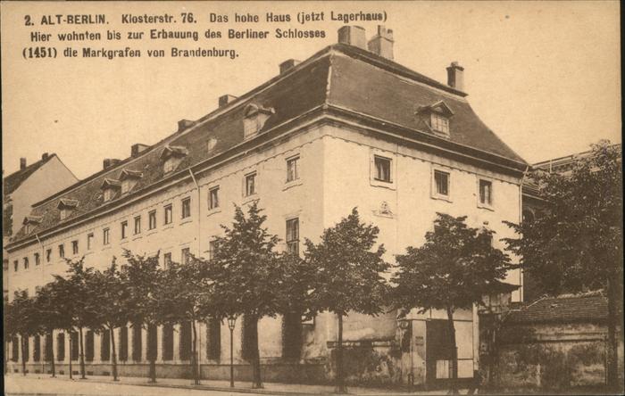 Berlin Alt-Berlin Klosterstraße 76 Lagerhaus