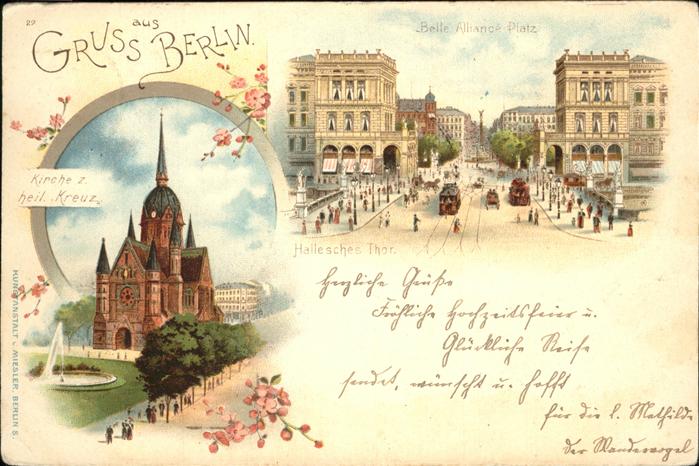 Berlin Belle Alliance Platzn Kirche z. heilige
