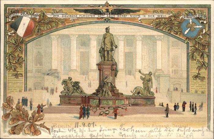 Berlin Bismarck-Denkmal Prägedruck