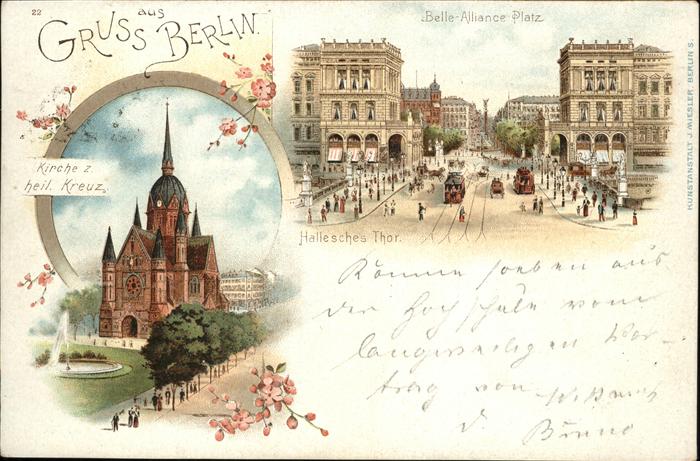 Berlin Hallesches Tor Straßenbahn Kirche z. he