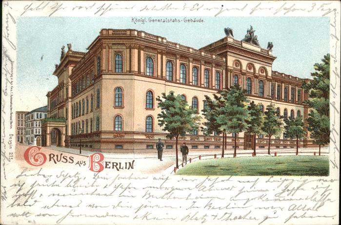 Berlin Königl. Generalstabs-Gebäude