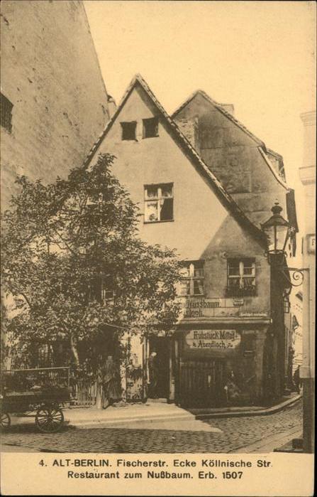 BERLIN  CITY Alt-Berlin Fischerstrasse Nussbaum