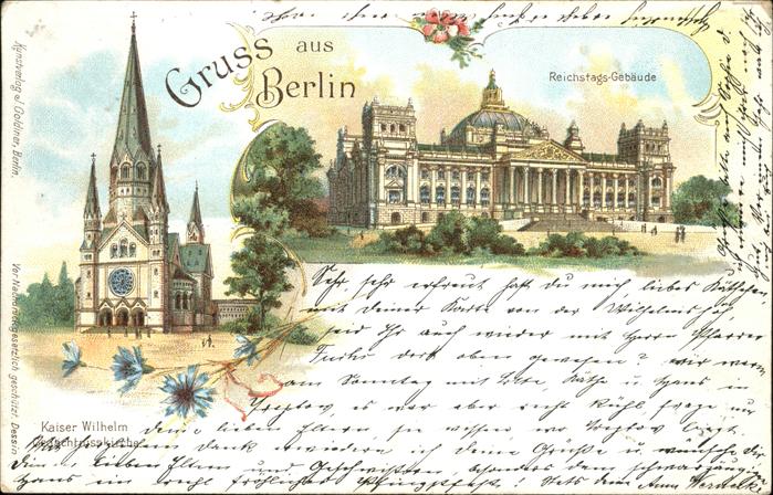 Berlin Reichstags-Gebäude Kaiser Wilhelm Gedäc