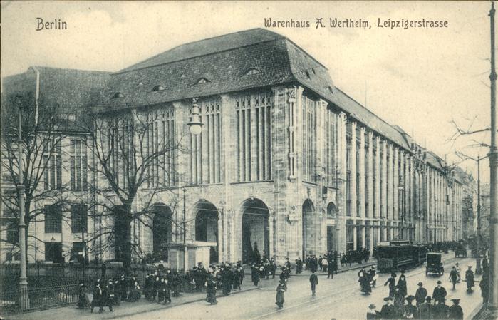 BERLIN  CITY A. Wertheim Strassenbahn