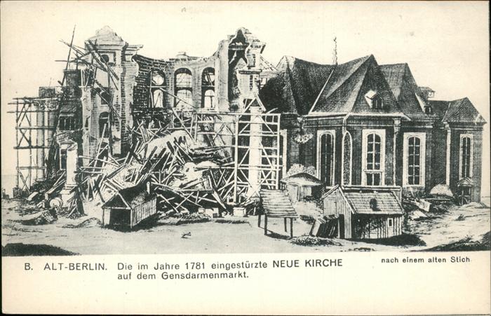 BERLIN  CITY Alt-Berlin Neue Kirche 1781 Gensdarmenmarkt
