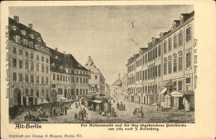 Berlin Alt-Berlin Molkenmarkt Petrikrche 1785