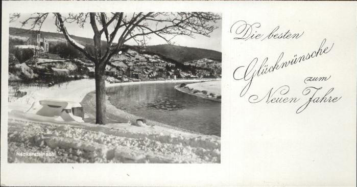 Neckarsteinach Neujahrsglückwunschkarte