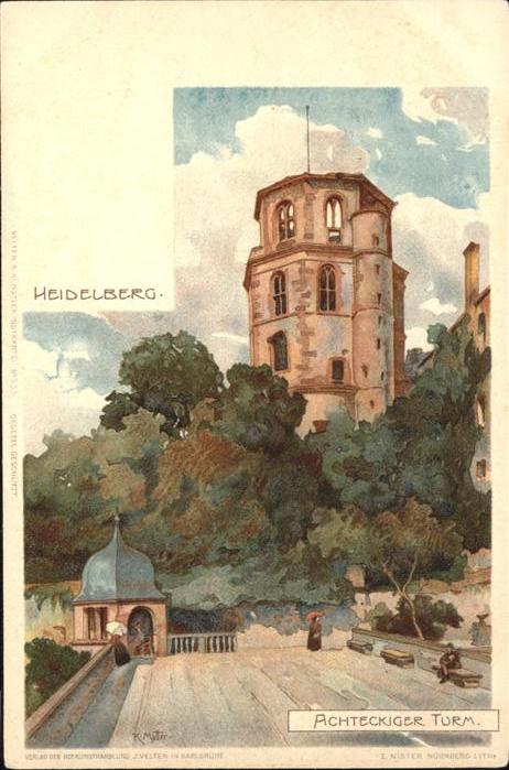 Heidelberg Neckar Achteckiger Turm
