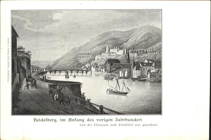Heidelberg Neckar Anfang 1900