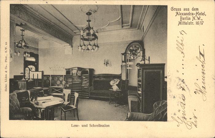 Berlin Alexandra-Hotel
Lese- und Schreibsaal