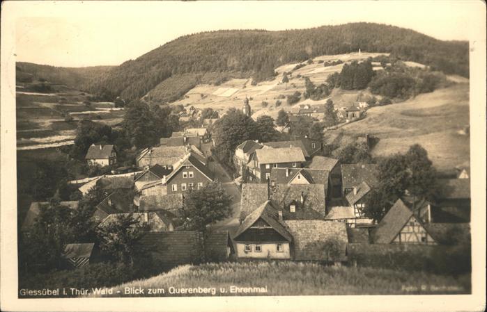 Giessuebel Schleusegrund Querenberg Ehrenmal