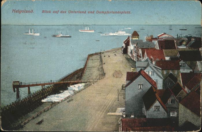 HELGOLAND Insel Schleswig-Holstein Unterland Dampferlandeplatz