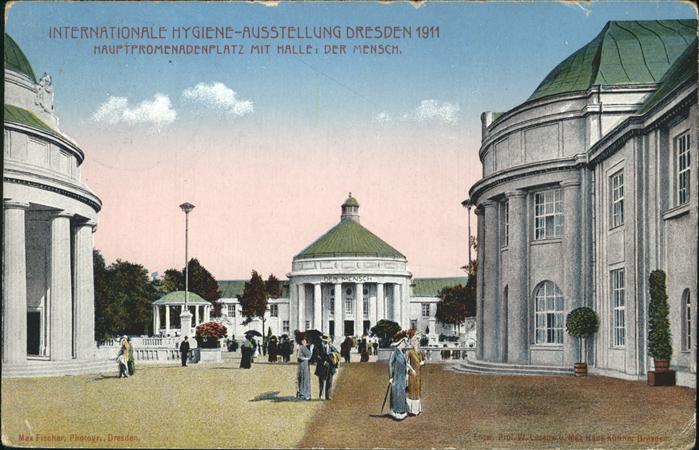 DRESDEN Elbe Internationale Hygiene Ausstellung Hauptpromenadenplatz