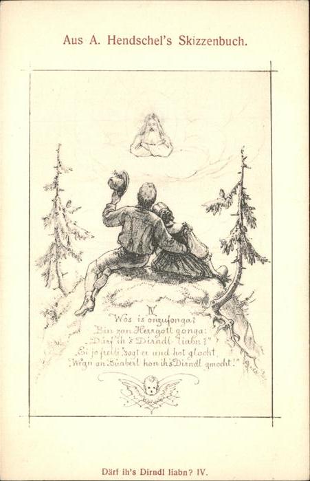 Kuenstlerkarte A Hendschels Skizzenbuch