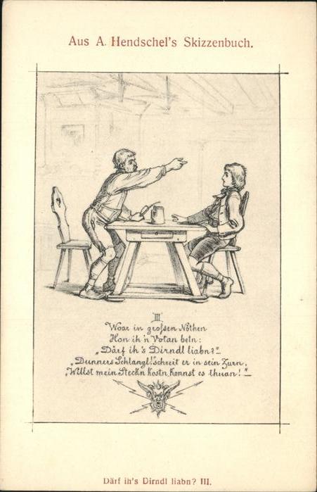 Kuenstlerkarte A Hendschels Skizzenbuch