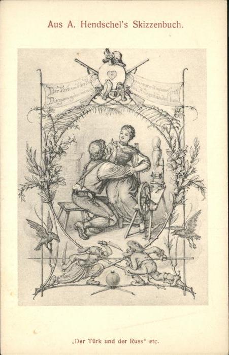 Kuenstlerkarte A Hendschels Skizzenbuch