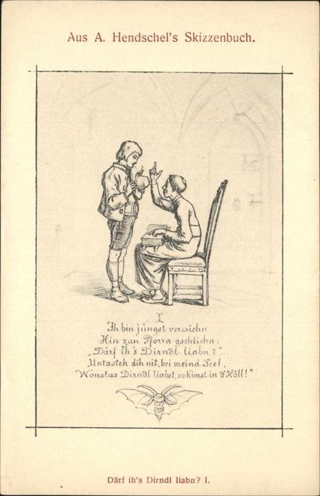 Kuenstlerkarte A Hendschenls Skizzenbuch