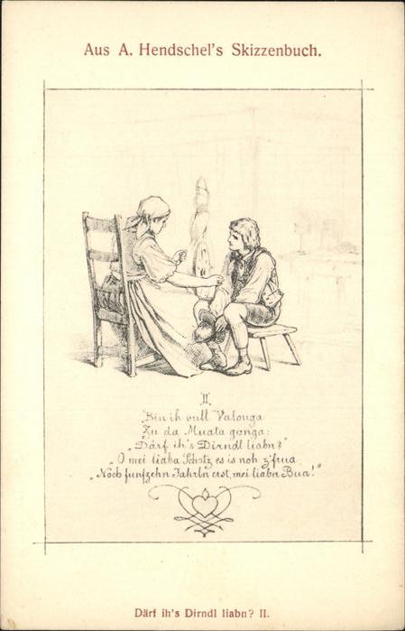 Kuenstlerkarte A Hendschels Skizzenbuch