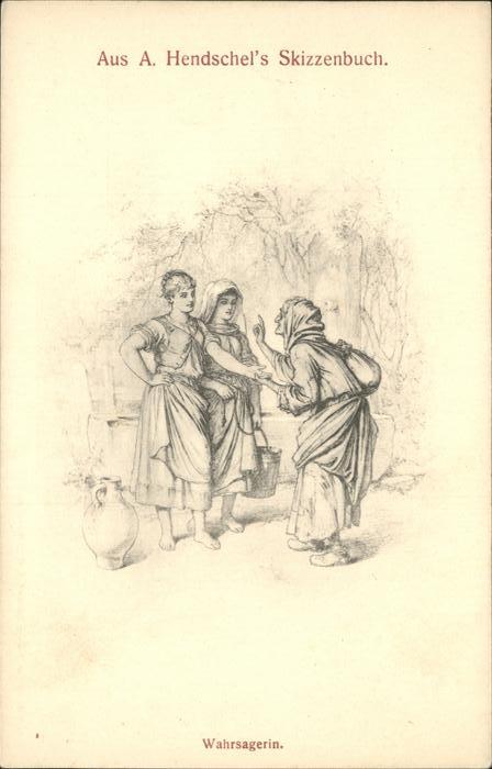 Kuenstlerkarte A Hendschels Skizzenbuch