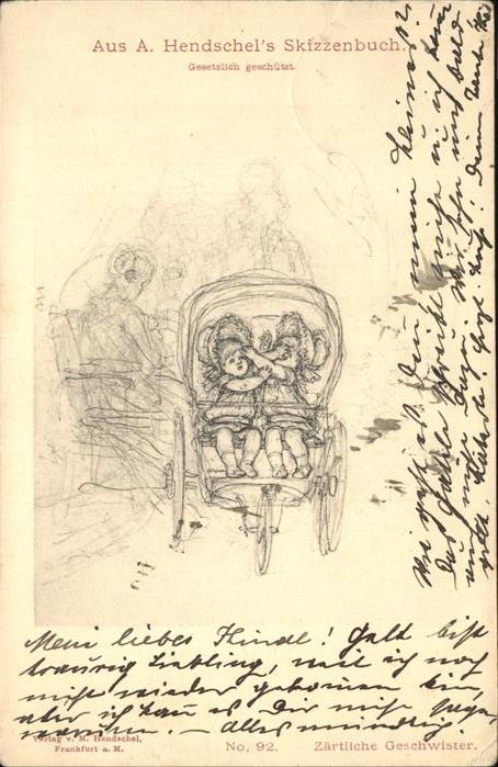 Kuenstlerkarte A Hendschels Skizzenbuch