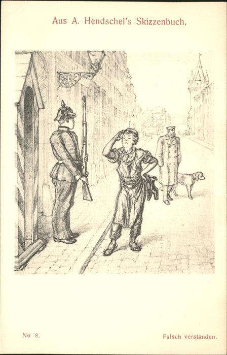 Kuenstlerkarte A Hendschels Skizzenbuch Falsch verstan