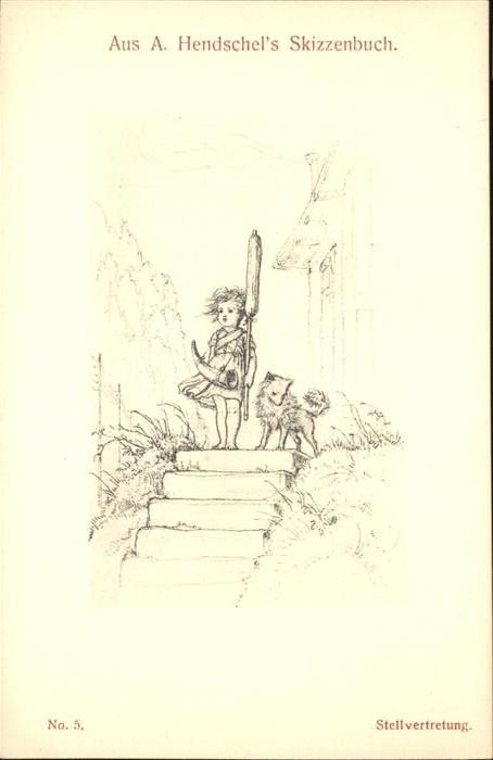 Kuenstlerkarte A Hendschels Skizzenbuch Stellvertretun