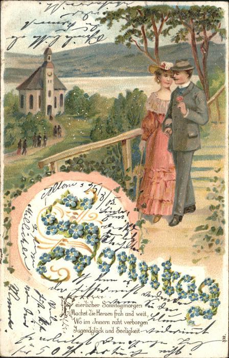 Wochentage Sonntag Prägedruck