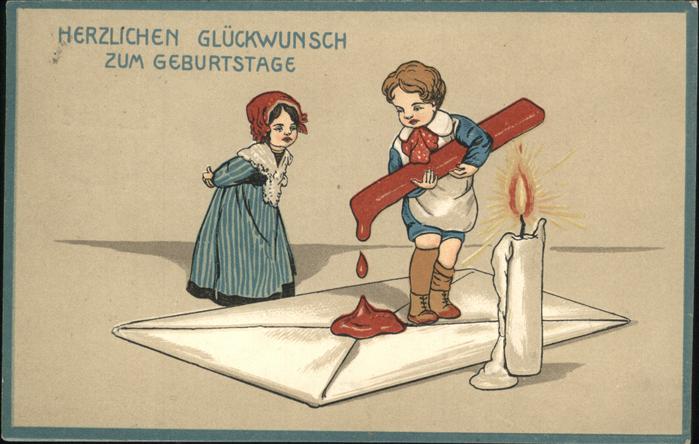 Geburtstag Kerze Prägedruck