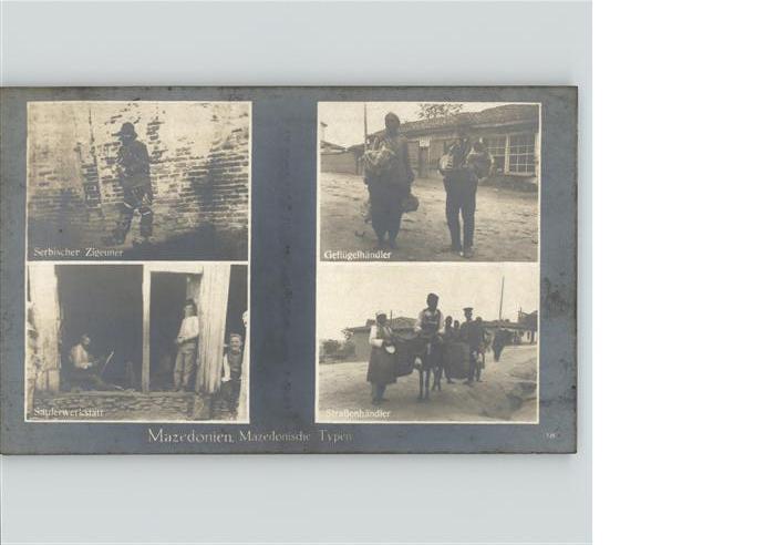 Mazedonien Geflügelhändler Strassenhändler Zigeuer