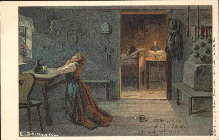 Kuenstlerkarte E Döcker Gebet