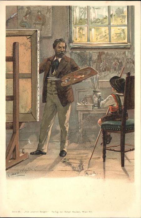 Kuenstlerkarte E Döcker Malen