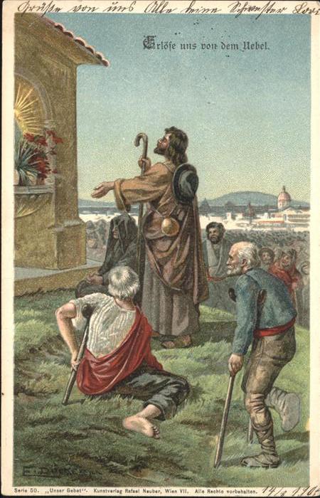 Kuenstlerkarte E Döcker Unser Gebet Serie 50