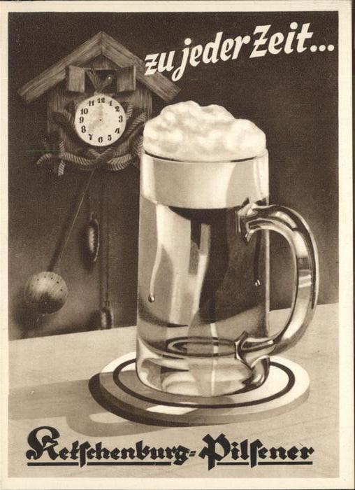 Bier Uhr Krug Ketschenburger Pilsener