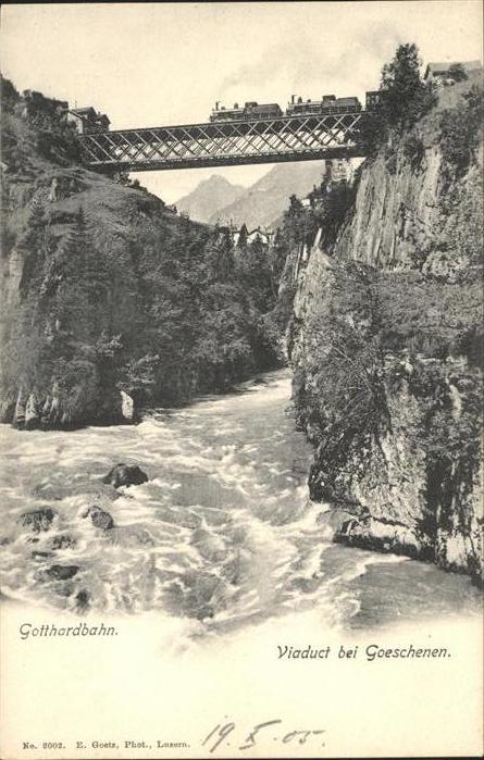 Gotthardbahn Viaduct bei Goeschenen Zug